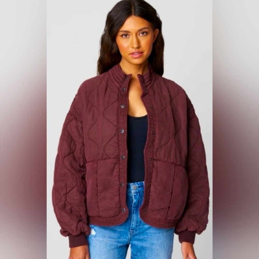 BlankNyc Women's Cranberry Drop Shoulder Zip Jacket